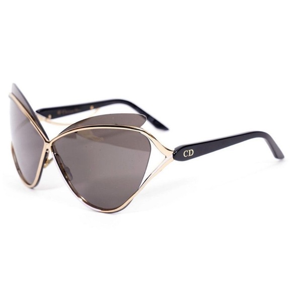 Dior Audacieuse 1 Black and Gold Cat Eye Sunglasses - Picture 2 of 7